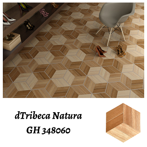 Keramik Lantai Hexagonal  Roman D'tribeca Natural GH348060 KW 1 Keramik Lantai Teras Rumah