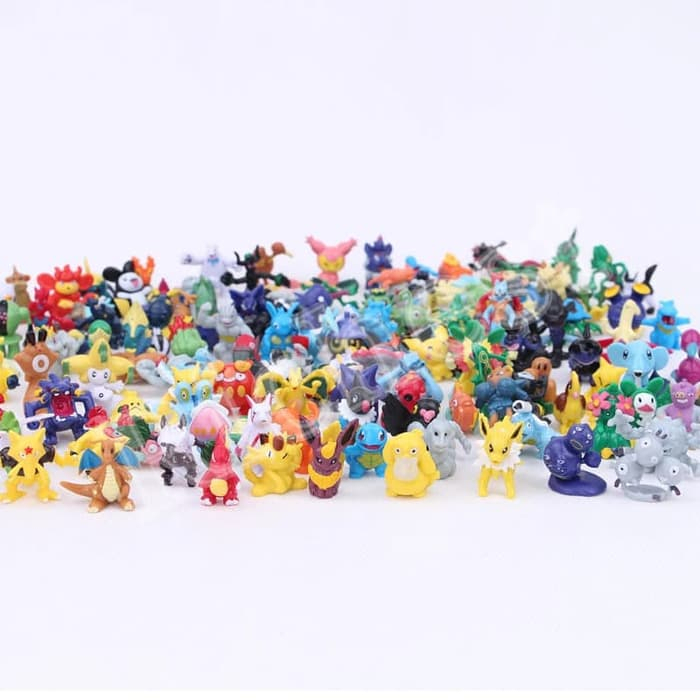 Pokemon action figure isi 24pcs 24 pcs bisa untuk topping kue toping figur ulang tahun cake pc