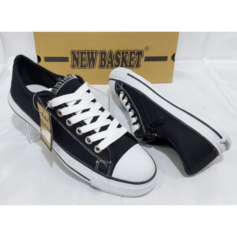 SEPATU SEKOLAH NEW BASKET HITAM PUTIH ORIGINAL