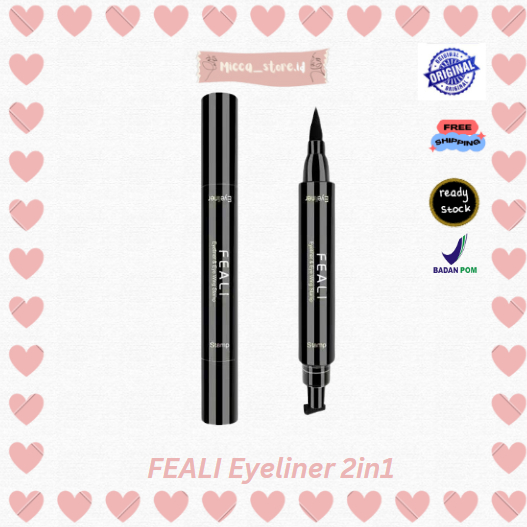 [MS][BPOM] FEALI EYELINER 2IN1 STAMP WATERPROOF VIRAL