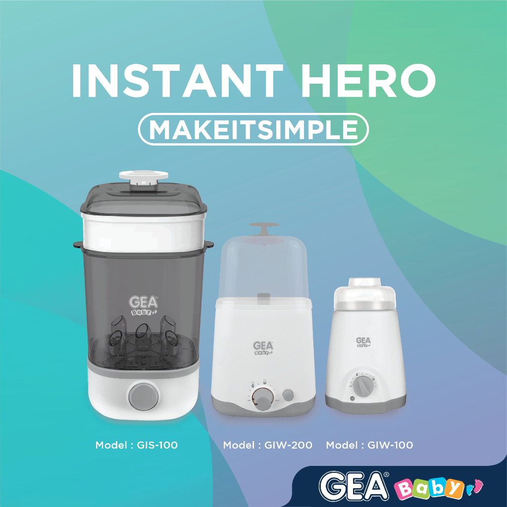 Makassar - GEA Baby Instant Bottle Warmer GIW-100 / penghangat botol susu / pemanas susu / pemanas makanan / sterilisasi uap