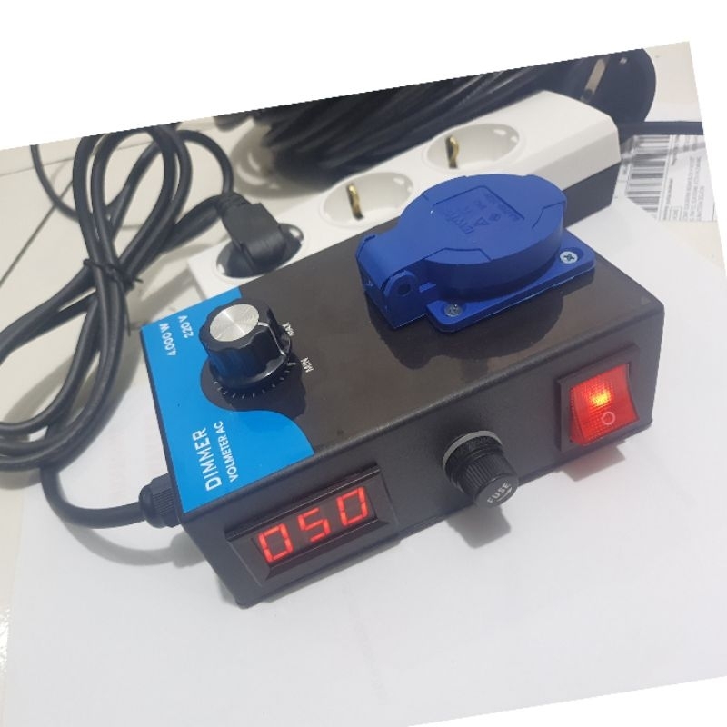 Dimmer AC 4000W Lampu Motor Gerinda Bor Kipas 220v Dimer PWM