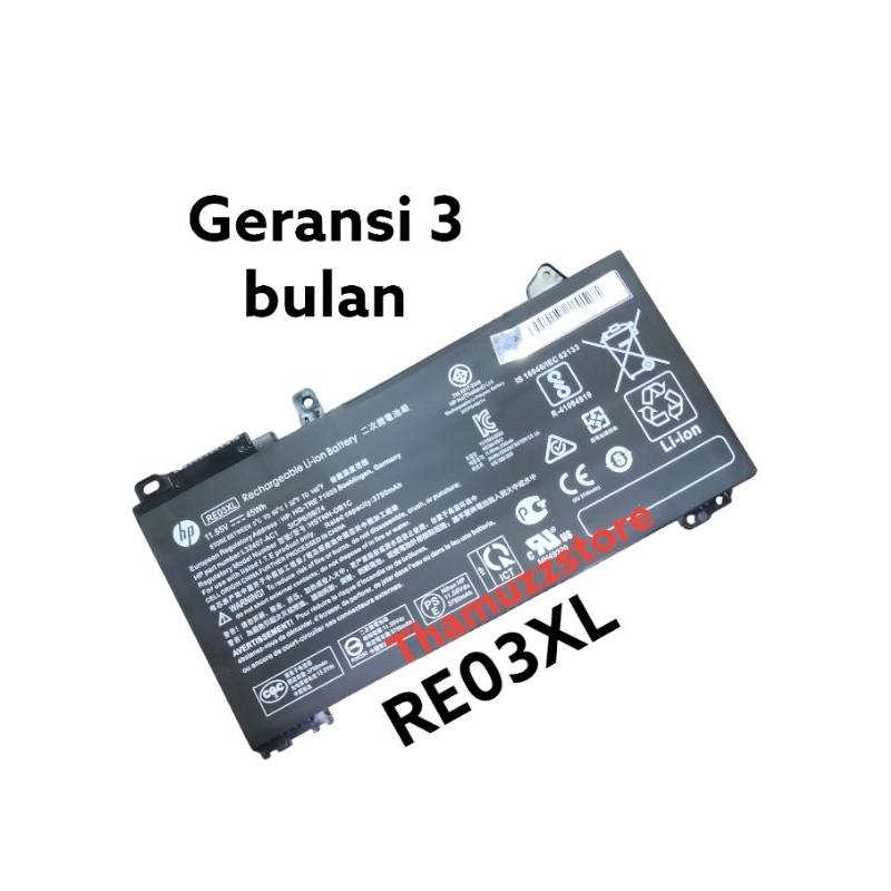 Baterai Hp Probook 445 450 455 440 430 G6 Series RE03XL Original