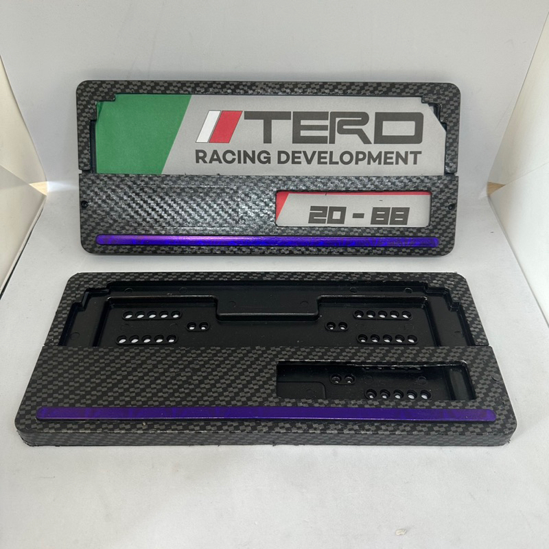 Cover tutup bingkai Plat Nomor Motor polisi karbon carbon SNI 1 set