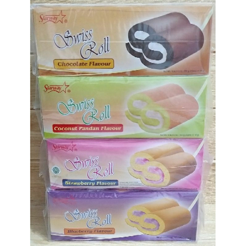 ✔MURAH Starway Swiss Roll Malaysia Halal 1pak isi 22pcs / Bolu Gulung / Bolu Roll