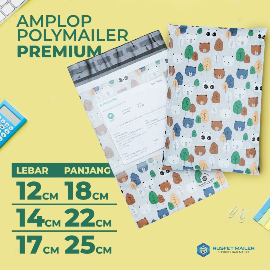 

AMPLOP PLASTIK POLYMAILER BEAR FRIENDS - 3 VARIASI (ADA KANTONG ALAMAT)