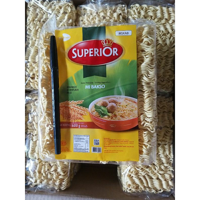 

Mie Bakso Superior 600gr isi 12 Keping