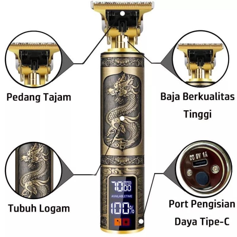 US372 Alat Cukur Rambut Elektrik Mesin Potong Rambut Hair Clipper Alat Potong By Toko Haji Usman