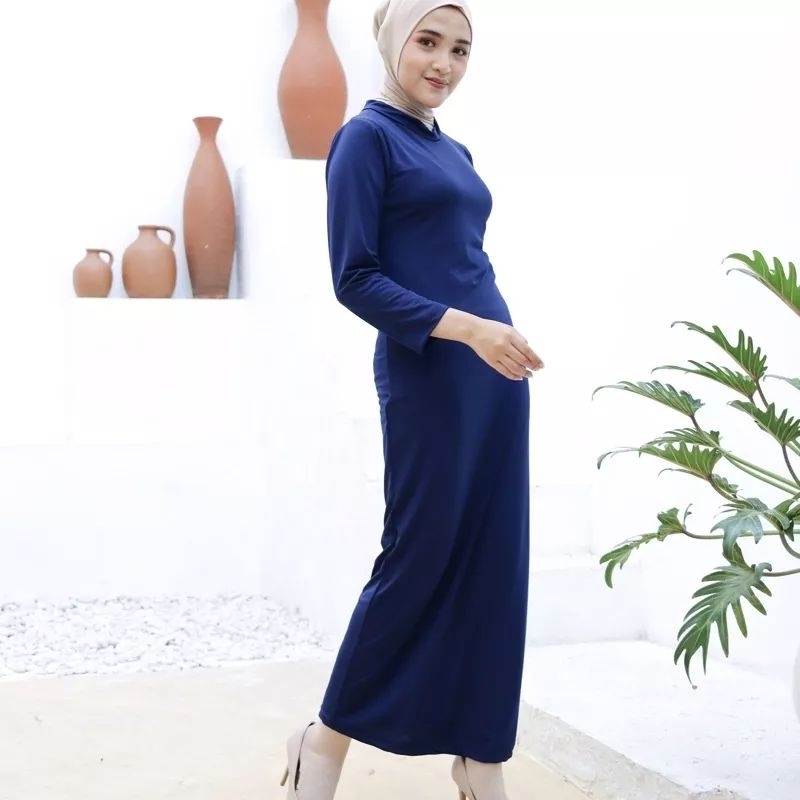 Manset Gamis lengan panjang bahan jersey