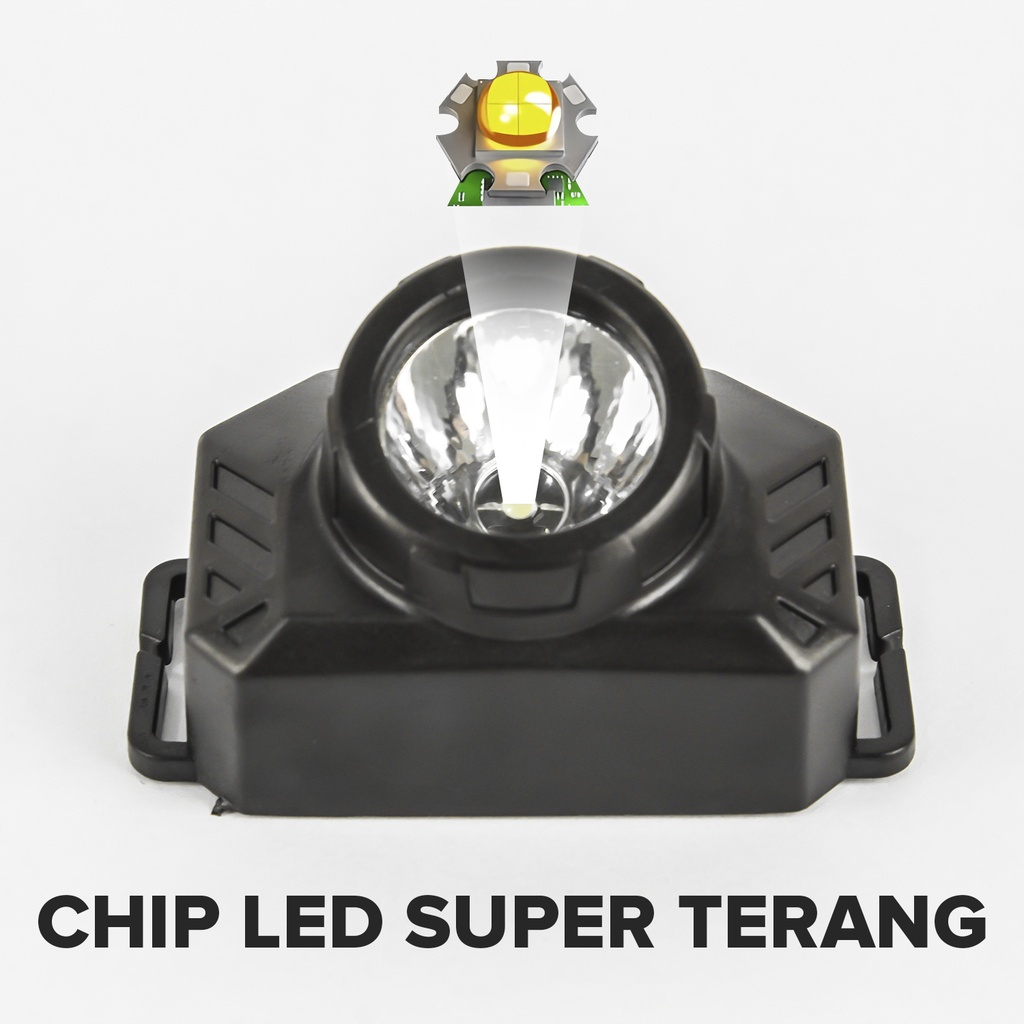 HS-173 Senter Kepala Cas Headlamp Mini 3 Mode