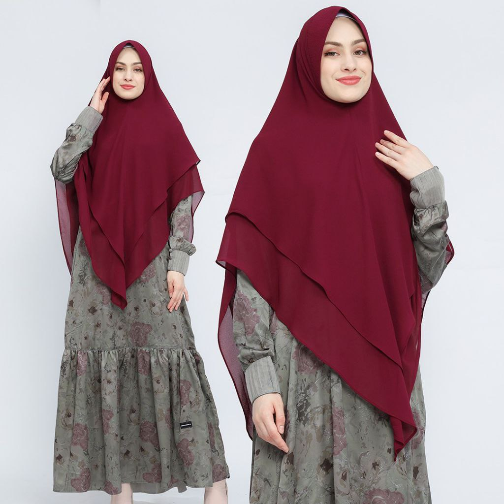Cemile Ukhti Munira Gamis Dewasa Bahan Satin Silk  Print Bordir Mewah Adem Nyaman Ringan Resleting D