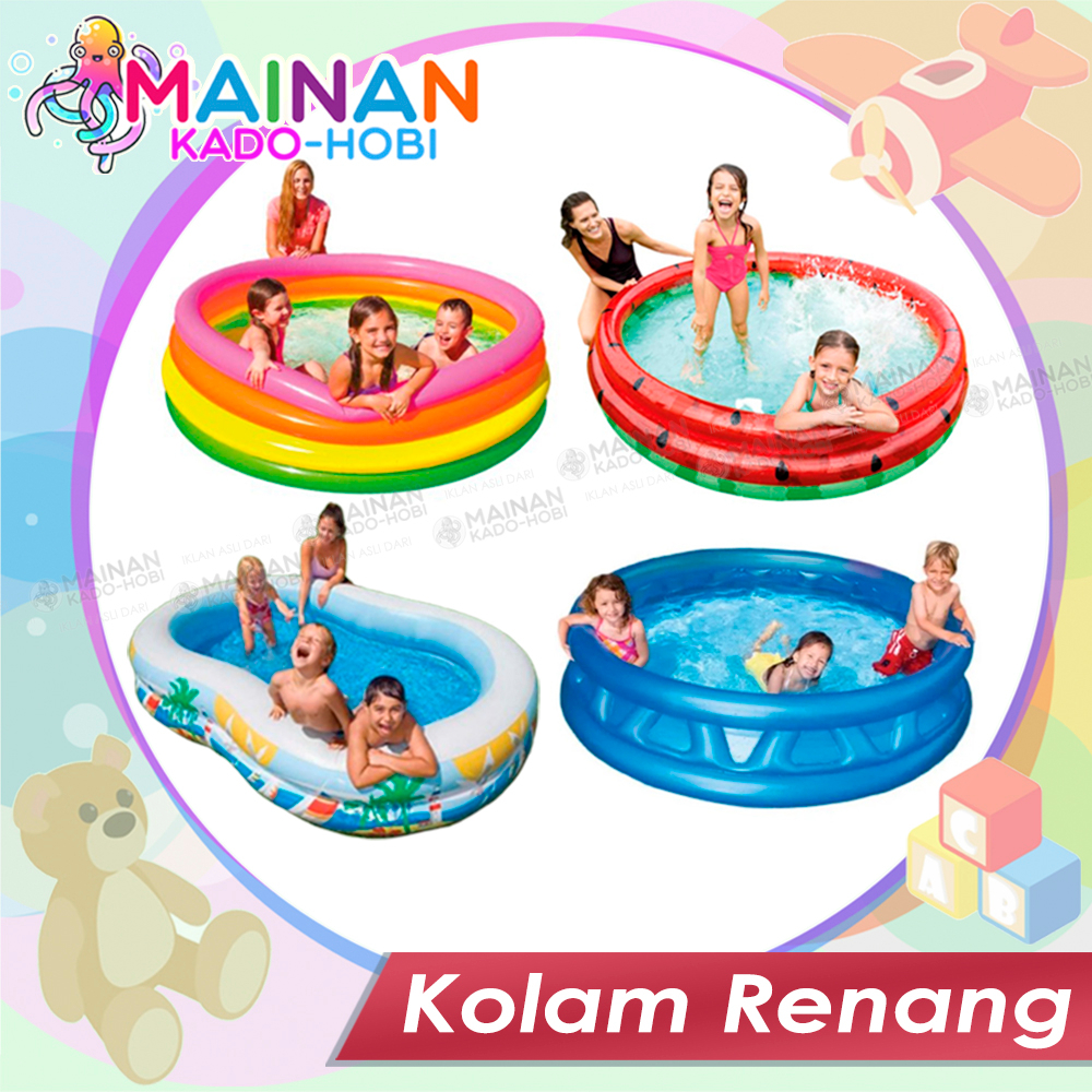 HADIAH ULANG TAHUN MAINAN EDUKASI ANAK SWIMMING POOL KOLAM RENANG KARET ANAK KARAKTER
