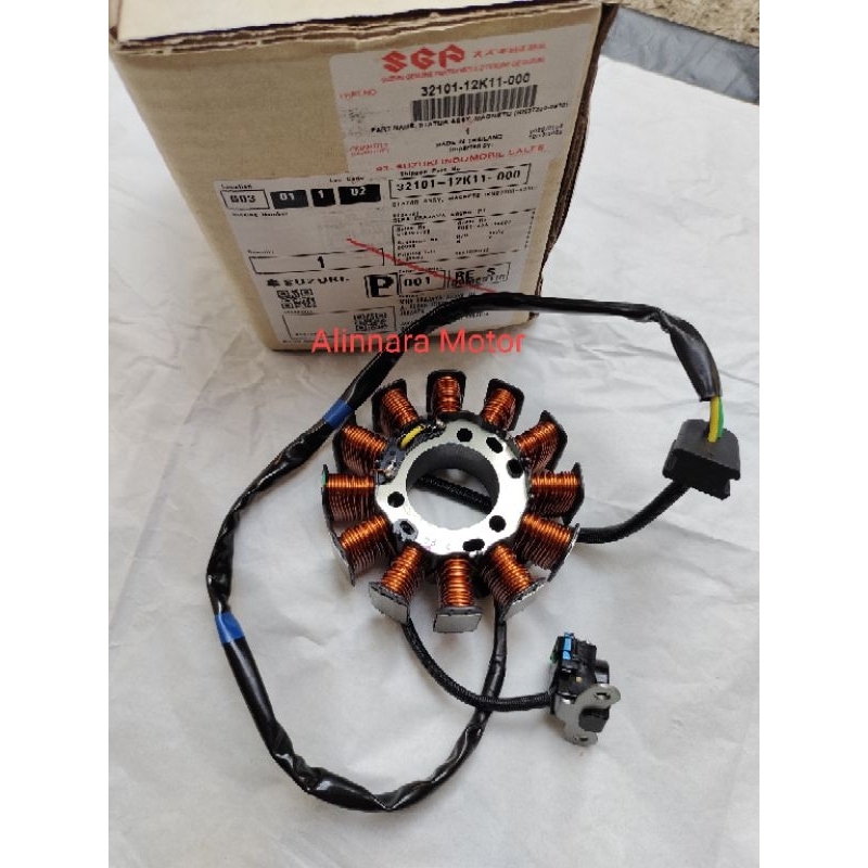 Spul Magnet Stator Assy Suzuki GSX R S 150 Satria Fu Fi Injeksi Original SGP