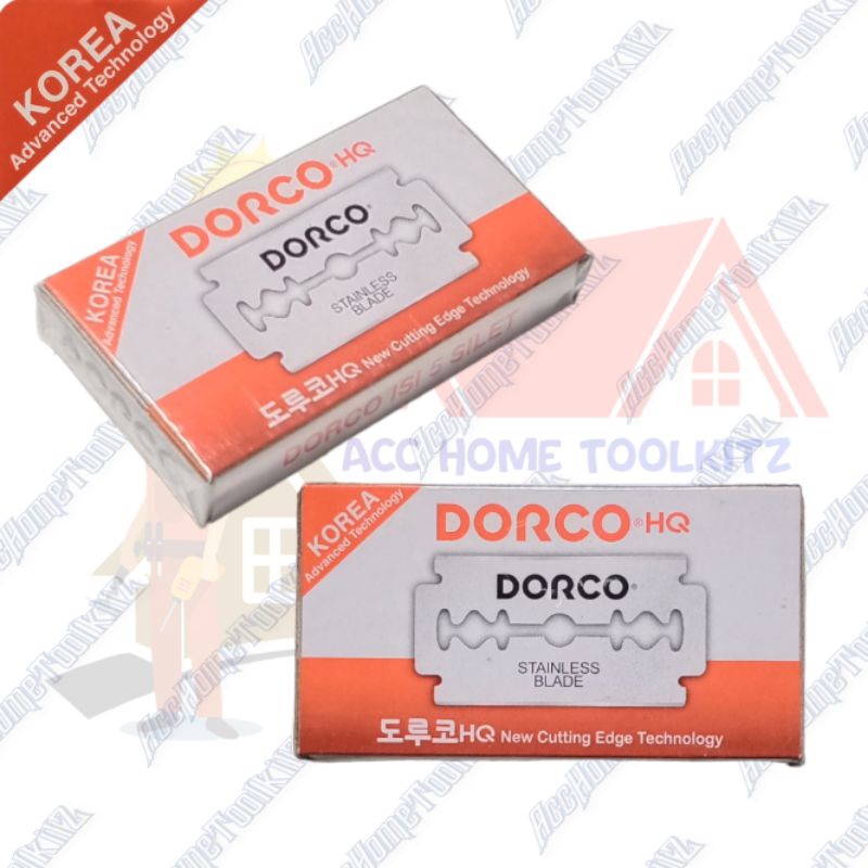 Silet Cukur Isi Ulang Razor Dorco HQ 1Renteng Refill Pisau Cukuran Kumis Rambut Jenggot Original Stainless Blade