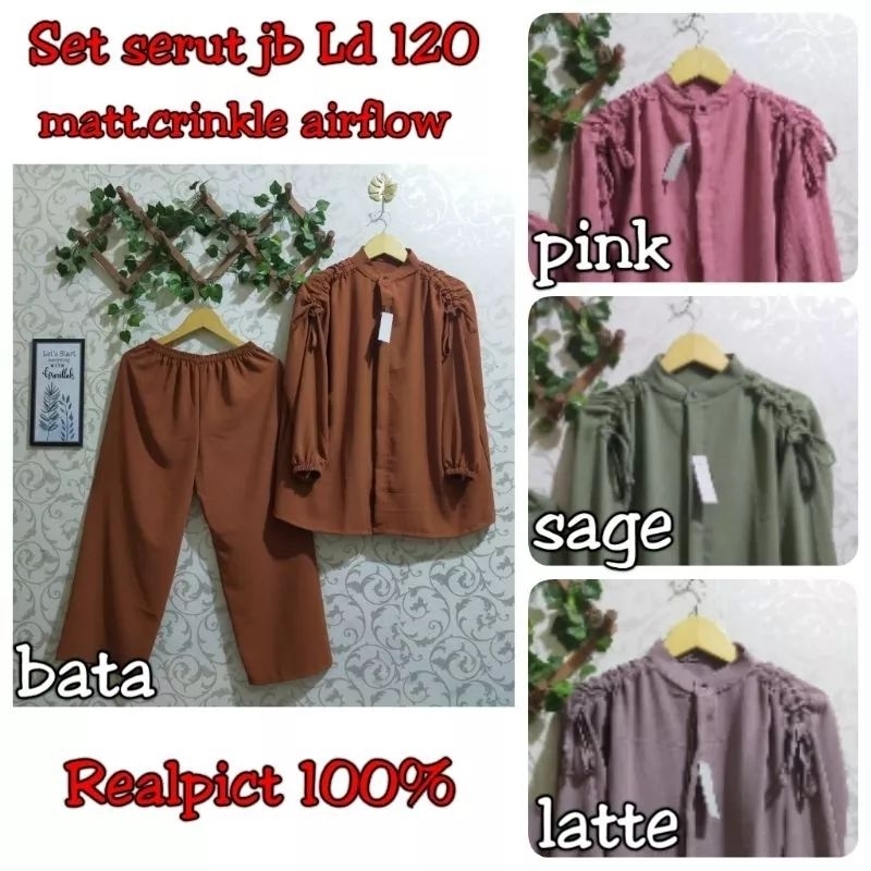 Ld 120 setelan jumbo crinkle airflow/setcel crinkle jumbo/oneset jumbo bigsize/