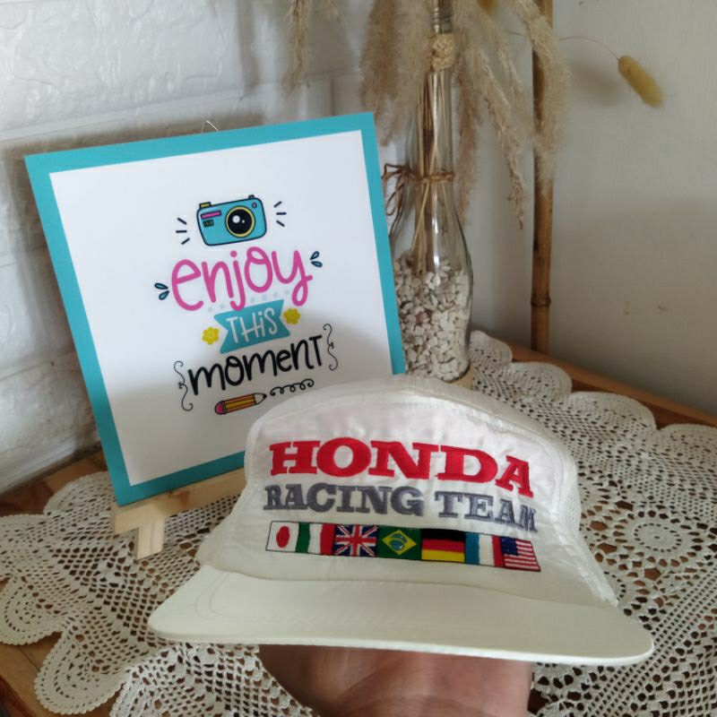 topi honda vintage racing team international original