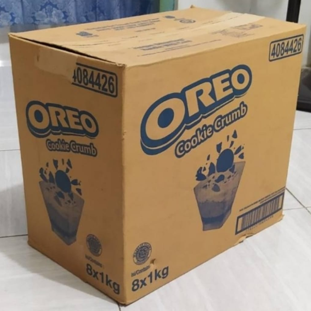 

OREO COOKIES CRUMB 1KG X 8PCS=1 KART, REMAHAN BISKUIT OREO TANPA CREAM