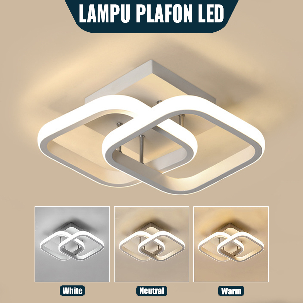 Lampu Plafon LED 36W Ruang Tamu Kamar Minimalis Tempat Lampu Hias Rumah 3 Warna