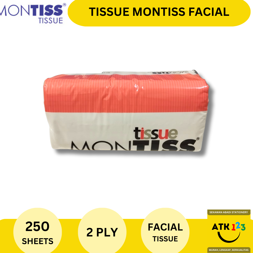 Tissue Facial / Tisu Wajah Montiss 250 sheets 2 ply