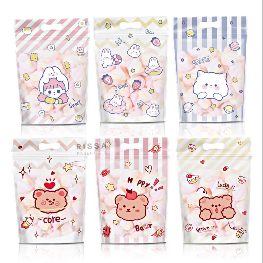 Plastik Zipper Bag Snack Standing Pouch Lucu Motif Karakter