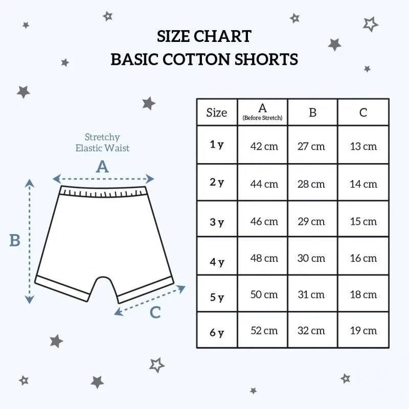 Little Palmerhaus Basic Cotton Shorts 3.0/Celana Pendek Anak