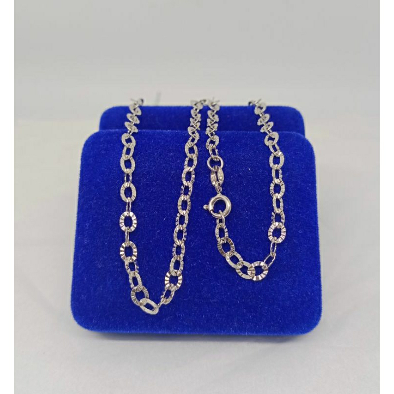 kalung rantai nori ukir &amp; nori polos/perak asli silver 925 lapis emas/perhiasan fashion wanita terbaru