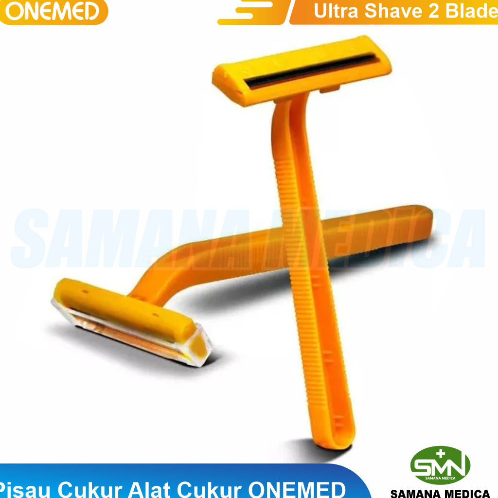 Pisau Cukur Alat Cukur Ultra Shave 2 Blade ONEMED (Isi 5pcs) Kumis / Jenggot 2 Mata pisau Onemed Isi 5pcs