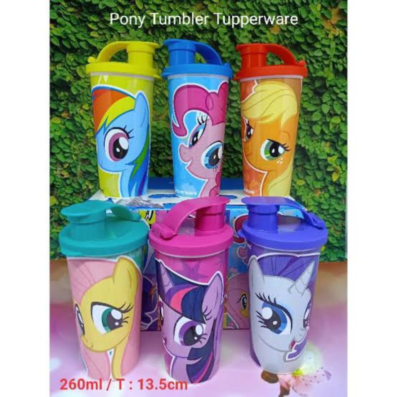 tupperware poni tumbler my 270 ml little pony botol minum anak TK karakter kuda poni 260 ml