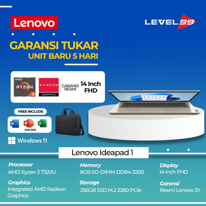 Laptop Lenovo IdeaPad 1 14AMN7-3JID