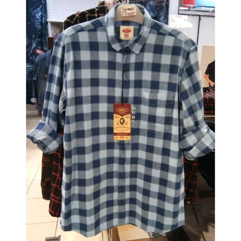 Gabrielle jeans original mens BBAC283M0323M kemeja panjang pria katun reguler fit