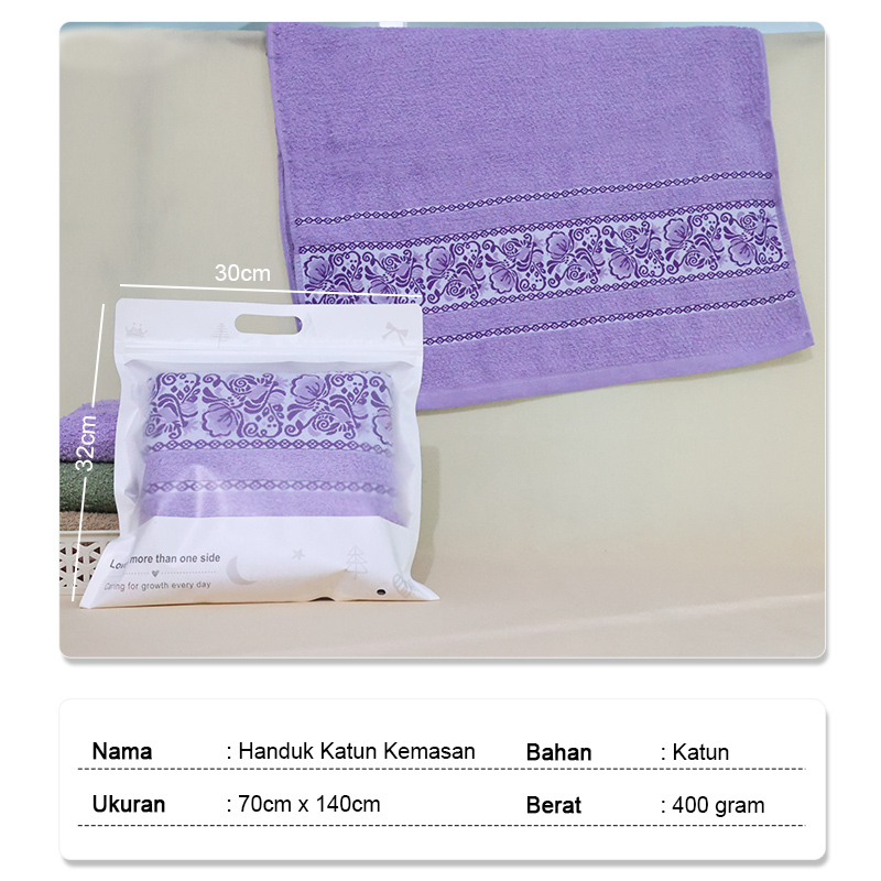 Handuk Mandi Kemasan Premium Motif Cantik Daya Serap Tinggi Tebal &amp; Lembut High Quality -J3A2