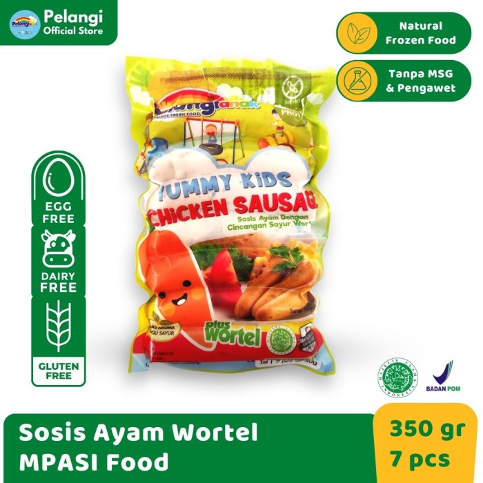 

Pelangi Yummy Kids Sosis Ayam Wortel - Festive Frozen Food