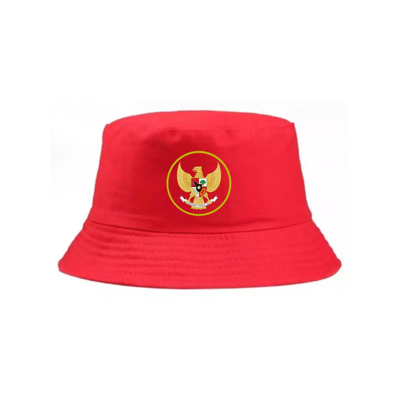 Bucket Hat Custom Lambang Burung Garuda Spesial Kemerdekaan / Termurah