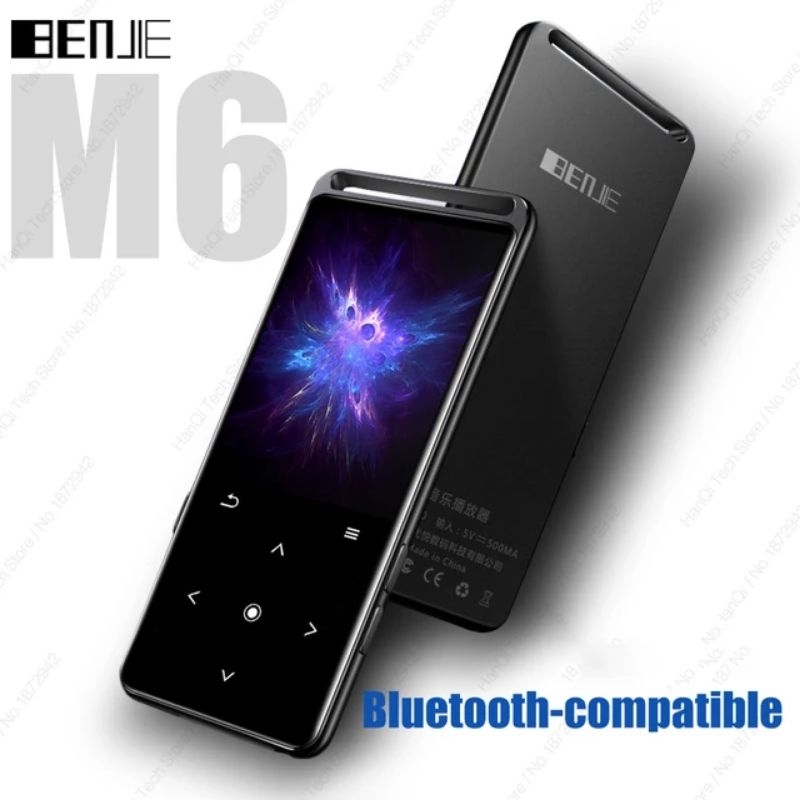 BENJIE M6 pemutar MP3 Bluetooth 5.0 USB Type C Metal Walkman Audio portabel HiFi dengan Radio FM ebook perekam suara