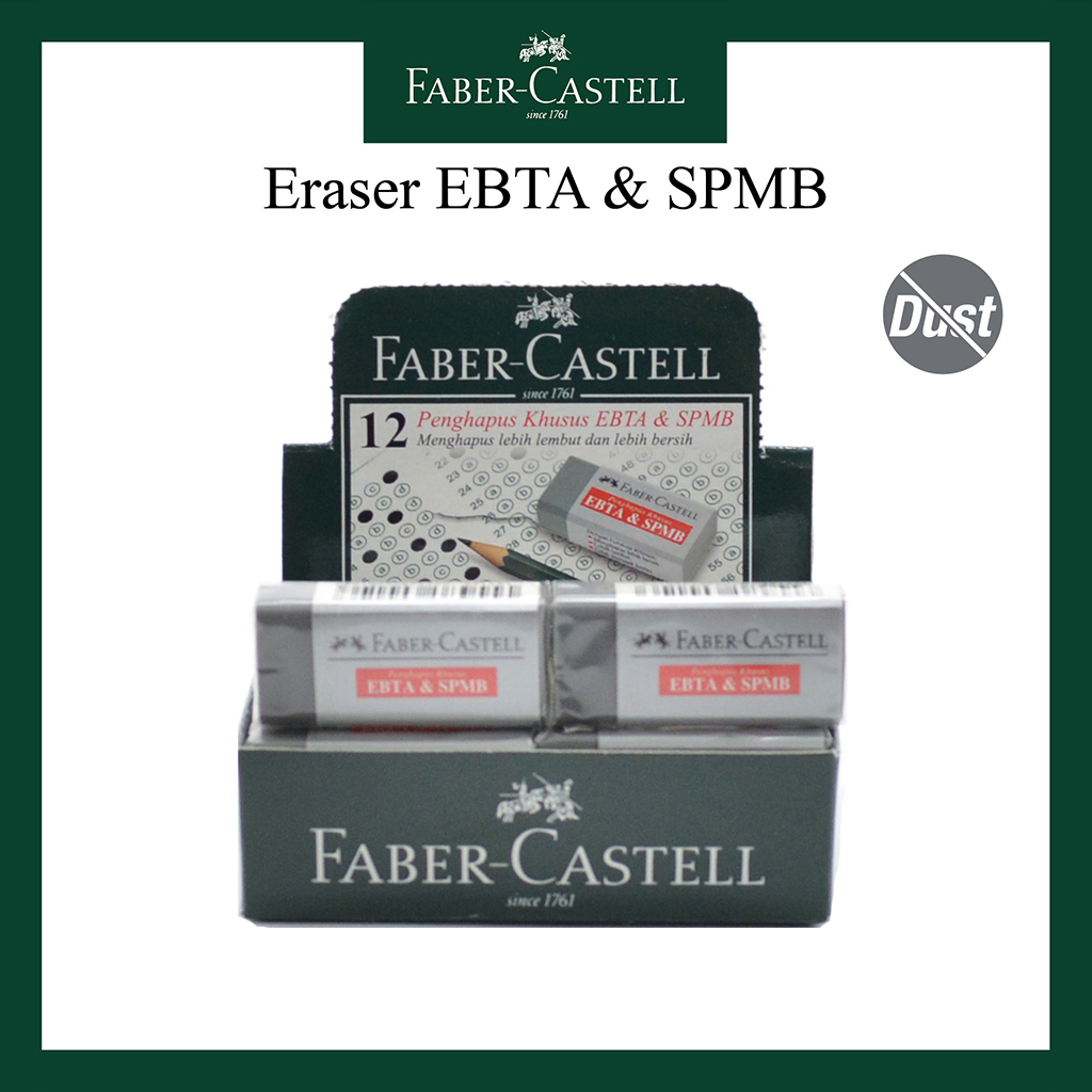 

Penghapus Faber Castell / Eraser EBTA&SPMB Faber Castell /Penghapus Ujian Set 2 pcs Kemasan Pouch