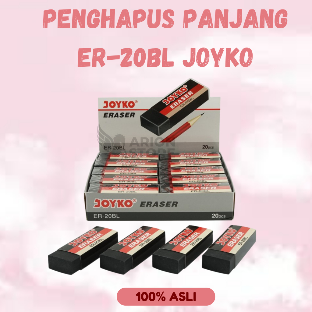 

[ARION STORE] Penghapus Joyko Panjang 526-20P Putih / ER-20BL Hitam / Penghapus Murah Joyko [PCS]
