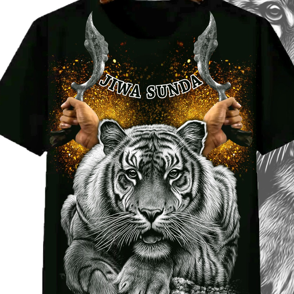 Kaos distro T-shirt pria macan jiwa sunda MC-08