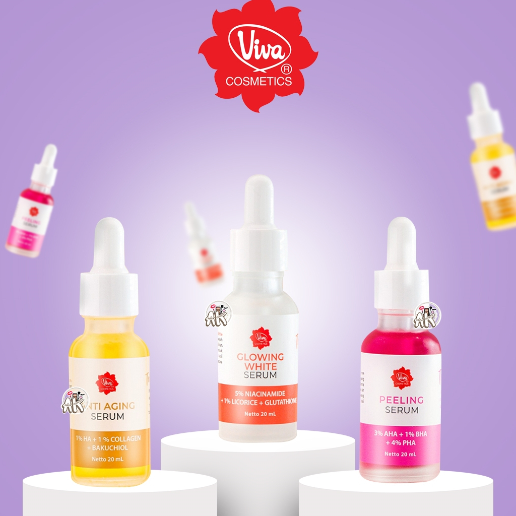 VIVA FACE SERUM SERIES 20ML ( GLOWING WHITE / ANTI AGING / PEELING )