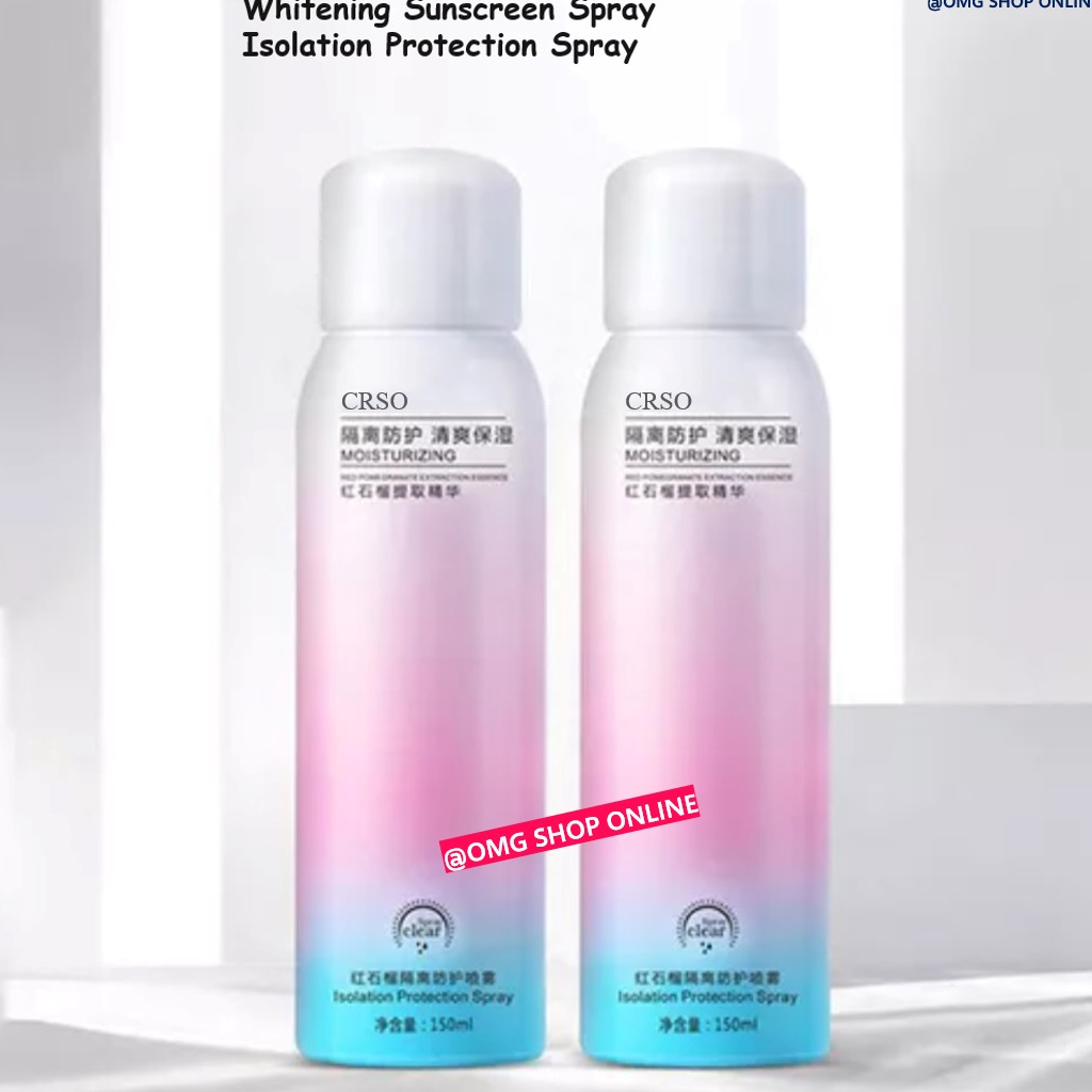 CRSO Sunscreen Whitening Spray Pemutih Kulit Seluruh Tubuh 150 ml / Moisturizing Protection Body Cream Sunscreen Whitening Cream Whitening Body Lotion Pelembab Waterproof / Pemutih Badan Pemutih Ketiak Pemutih Selangkangan Pemutih Bokong Pantat Tahan Air