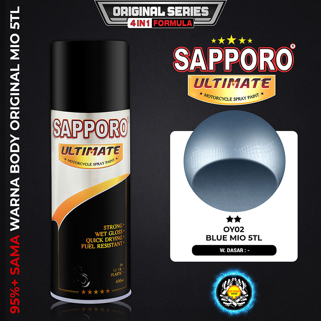 SAPPORO ULTIMATE OY02 BLUE MIO 5TL YAMAHA MIO SPORTY 5 TL BIRU TELUR ASIN ORIGINAL 4 IN 1 CAT SEMPRO
