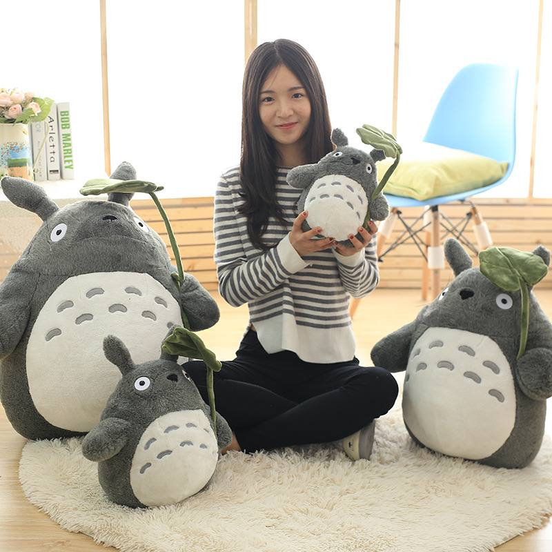 MAINAN BONEKA TOTORO CAT KUCING DAUN LEAF IMPOR LUCU