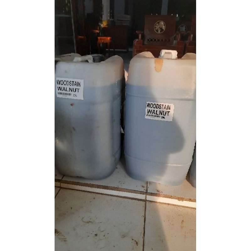 Woodstain Warna Kayu / walnut Brown / Salak Brown / yellow / cocoa Brown / Black kemasan 20 Liter
