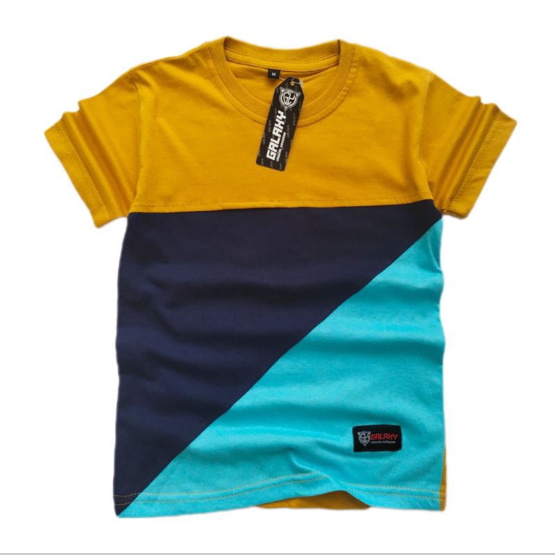 kaos anak kombinasi 3 warna/ galaxy kombinasi