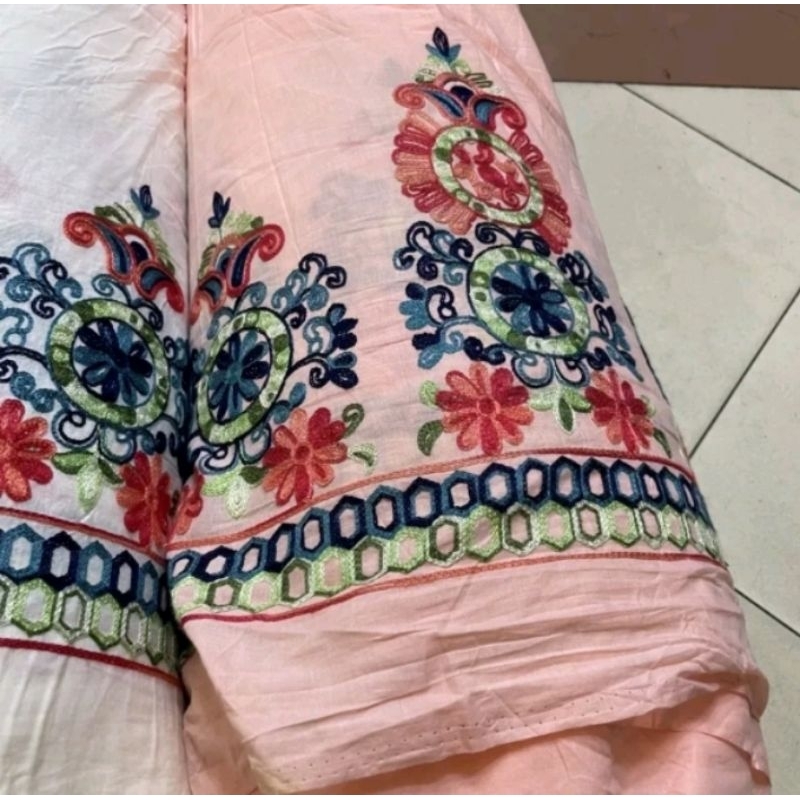 KAIN KATUN BORDIR RENDA PINGGIR