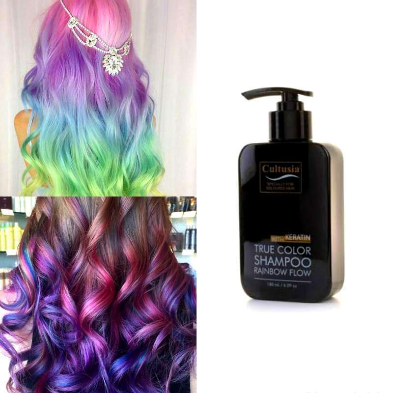 Cultusia True Color Shampo With Keratin Grey Explora/Rainbow Flow 180ml