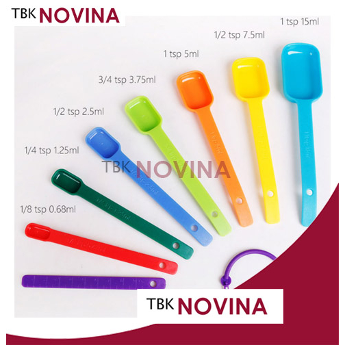 SENDOK TAKAR Set 6 in1 Warna - Measuring Spoon Cup Sendok Ukur Bumbu Tepung Air Gula Kopi