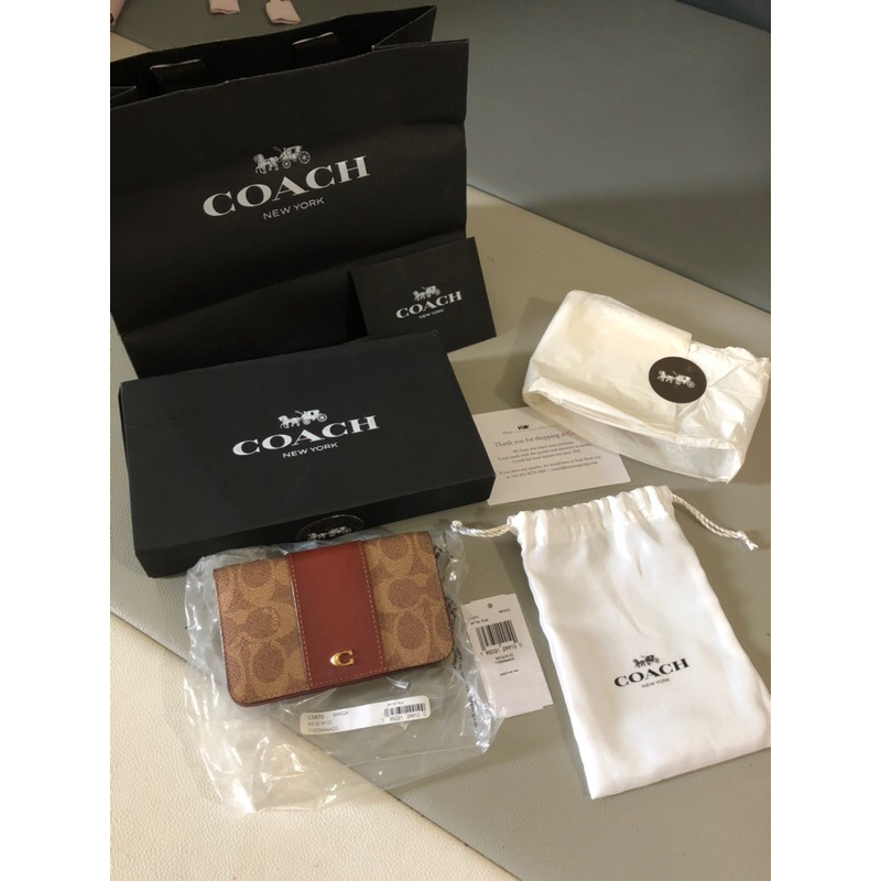 (SOLD) PRELOVED DOMPET COACH TAN RUST