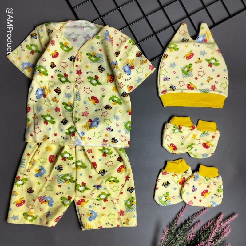 set hemat baju bayi motif the ocean newborn 0-3 bulan