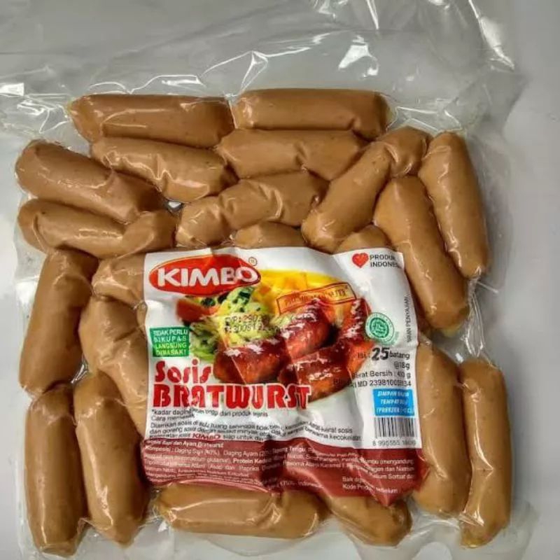 

KIMBO SOSIS BRATWURST COCKTAIL 500GRAM (ISI 25)