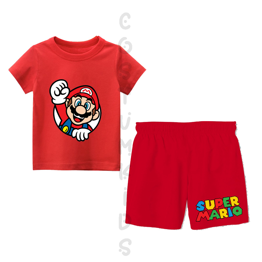 SETELAN KAOS ANAK ANAK SUPER MARIO BROSS